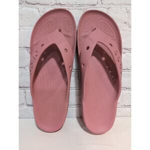 Crocs Baya Platform Flip Flop Thong Pink Rubber Women's 10 Excellent Condition